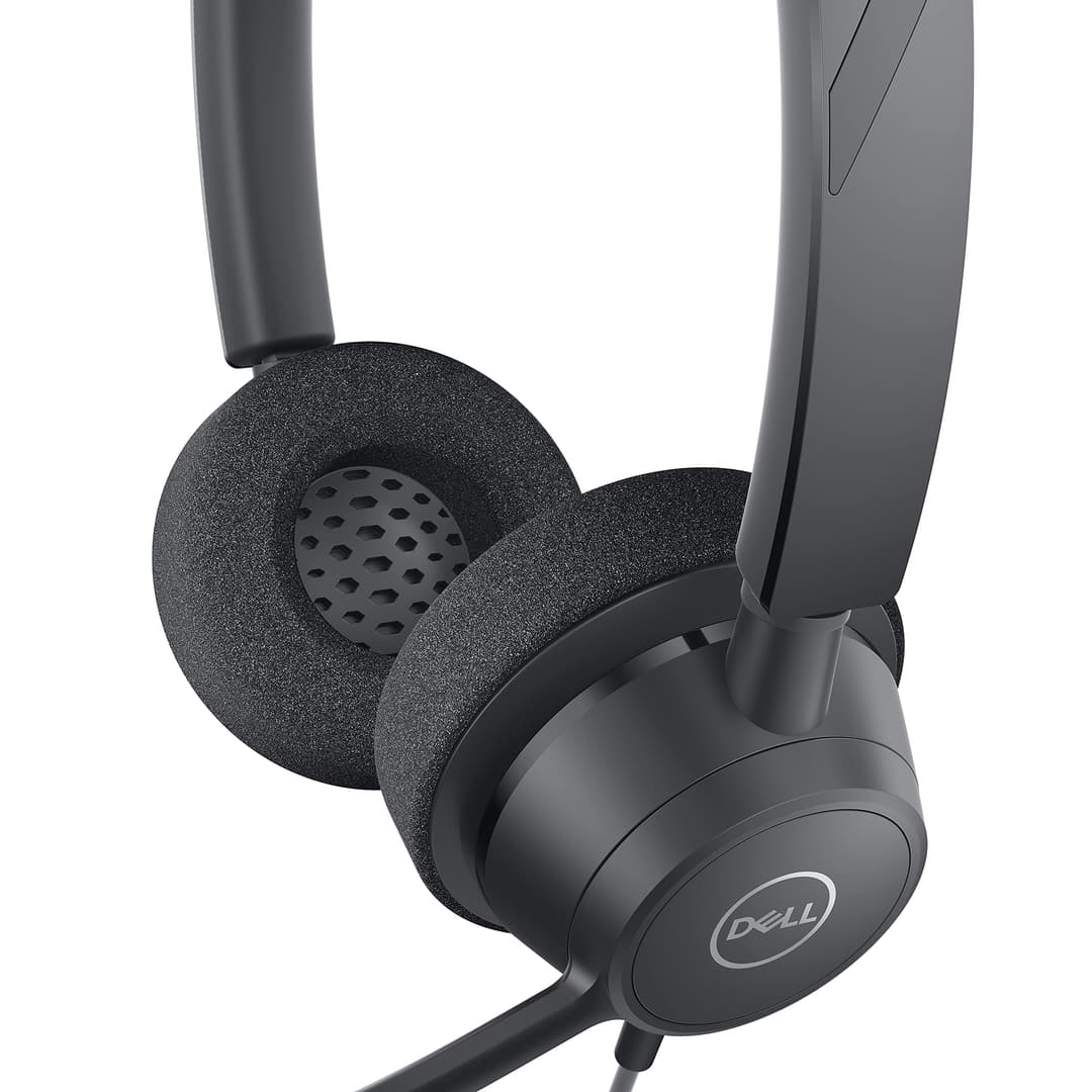 Dell WH3022 Pro Stereo Headset I USB Wired, Noise-Cancelling Mic, Hi-Fi Stereo Audio, All-Day Comfort