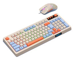 Inplay STX390 Mixed 2-in-1 Multimedia Keyboard & Mouse Bundle with RGB Light Combo