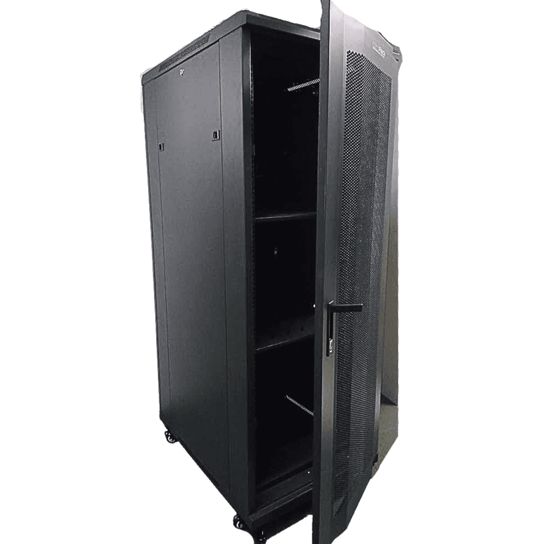 HardRack Standing Server Rack Cabinet | Unassembled | 4 Fans | Lockable Secure Doors