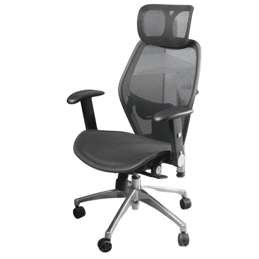 Cubix JG 701138GEA Full Mesh Executive Chair – Headrest, Ergonomic Design