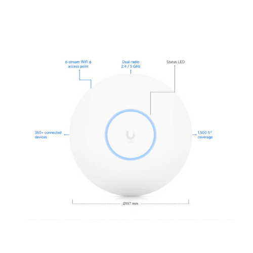 Ubiquiti UniFi U6-Pro WiFi 6 Access Point | Dual-Band Gigabit Wireless AP for High-Density Networks
