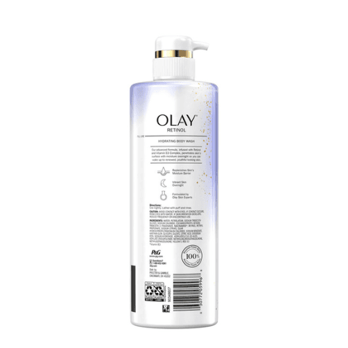 Olay Cleansing & Renewing Body Wash with Retinol, 3-Pack | Nighttime Skincare, 591ml Each