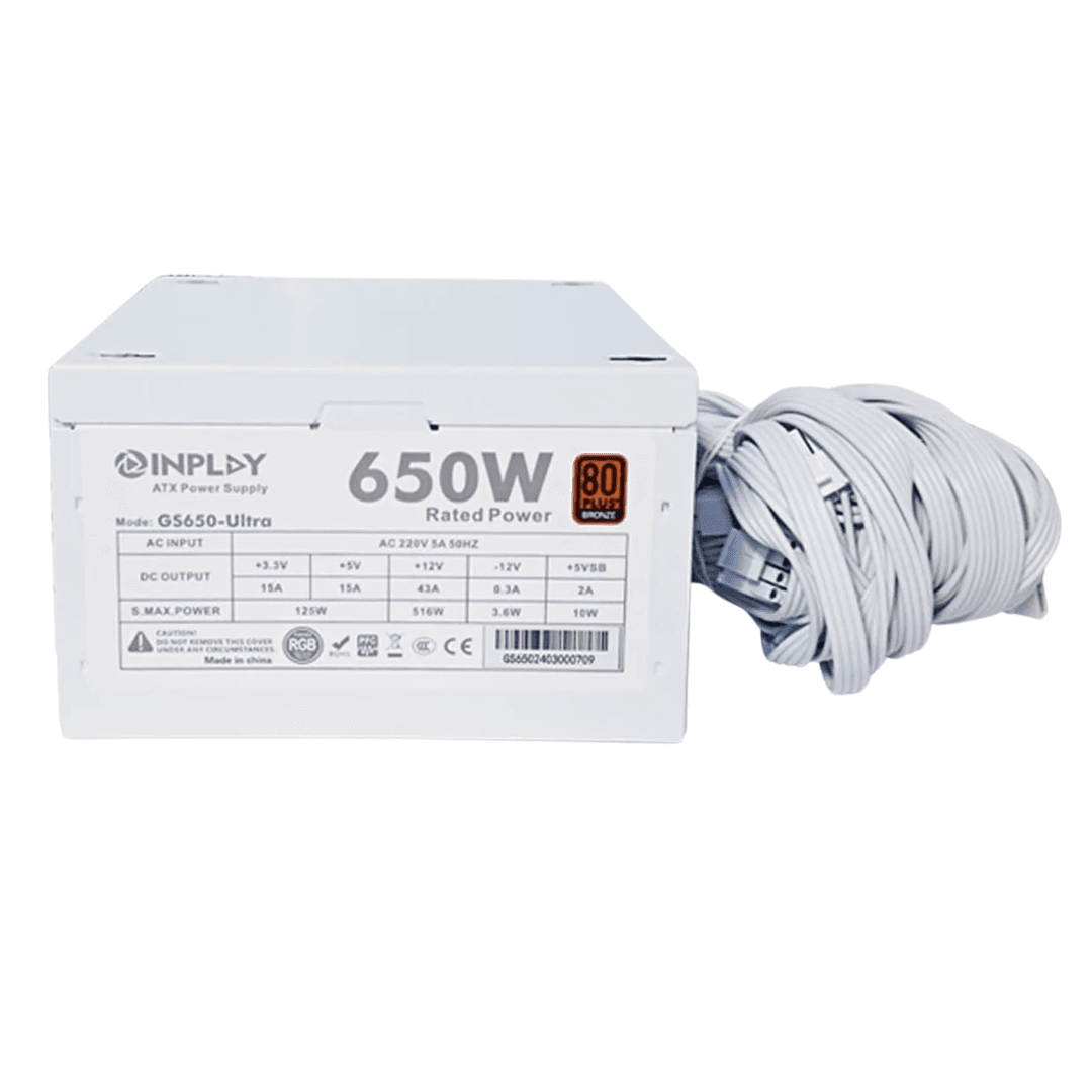 Inplay GS650-ULTRA 650W Power Supply | PSU for Gaming & Desktop Systems