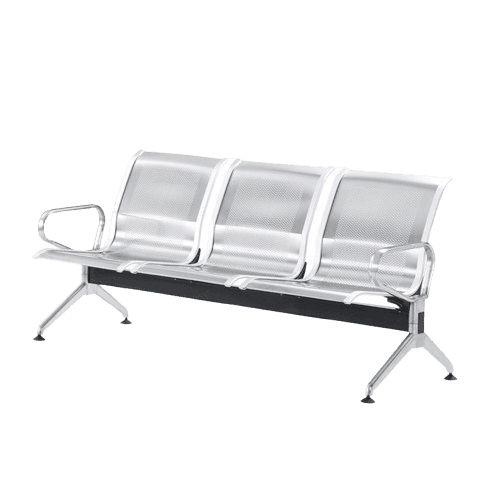 Cubix 3 Seater Airport Gang Chair, Metal Stainless Steel | ACSS-X3