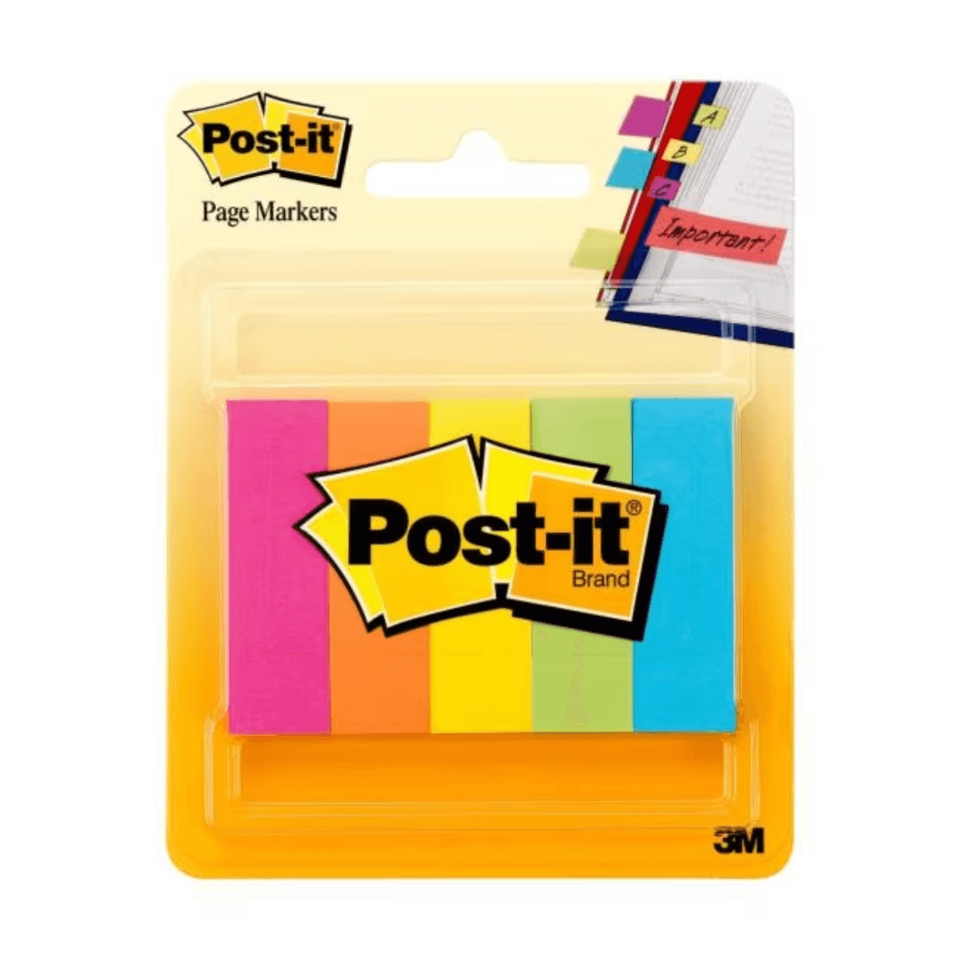 Post-it Page Marker 670-5AN 1/2x2in Assorted Tabs