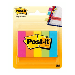 Post-it Page Marker 670-5AN 1/2x2in Assorted Tabs
