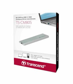 Transcend TS-CM80S M.2 2280/2260 SATA, SSD Enclosure Kit, Silver