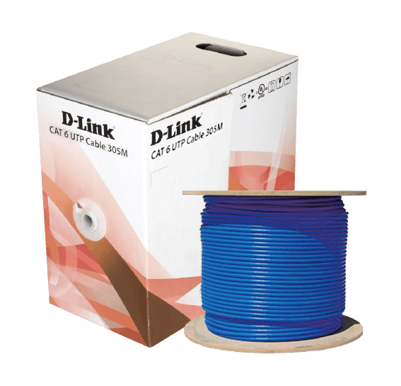D-Link Cat6 UTP Cable 24 AWG| NCB-C6UBLUR-305-24 | Solid-305 Meters