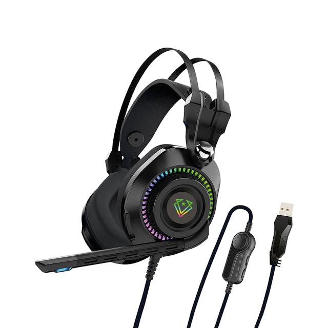 Vertux Bogota High Definition GameCommand™ Over-Ear Gaming Headset with 135° Adjustable Omnidirectional Mic and RGB LED Lights