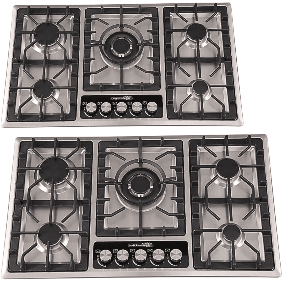 La Germania HC9005 Built-In Gas Hob 5 Burners 86cm | Stainless Steel, Triple Ring, Professional