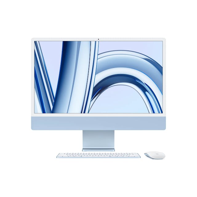 24" iMac with Retina 4.5K display: Apple M3 chip with 8‑core CPU and 10‑core GPU, 256GB SSD - Blue