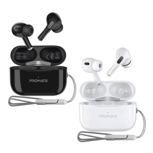 Promate HarmoniPro HiFi BT V5.3 True Wireless High-Definition Earphone with 30 Hours Playback and Siri/Google/Bixby Voice Assistant Support