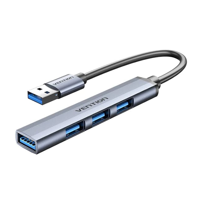 Vention USB 3.0 to USB 3.0/USB 2.0*3 Mini Hub 0.15M Gray Metal Type CKOHB