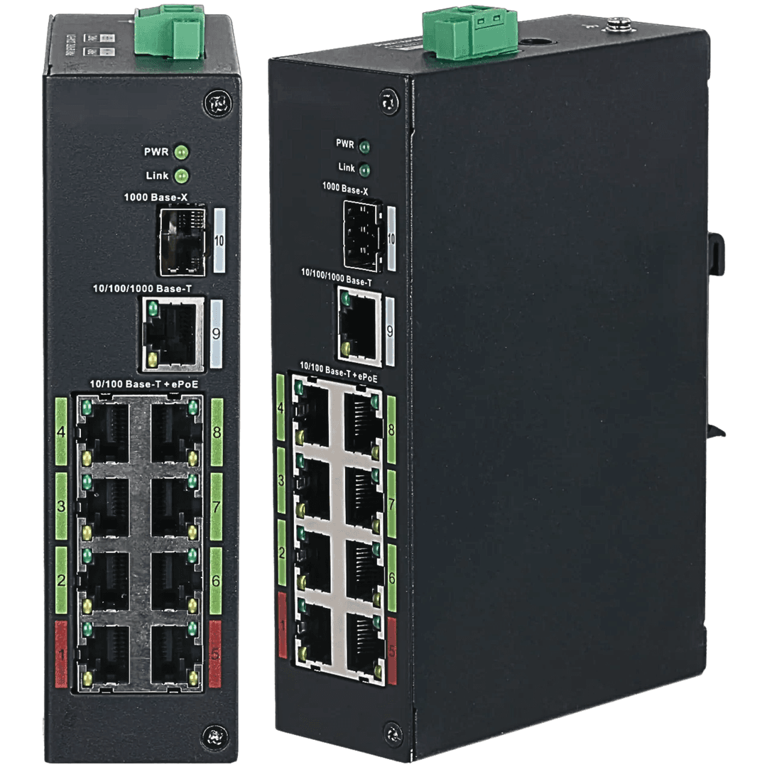 Dahua DH-LR2110-8ET-120 10-Port ePoE Switch Unmanaged | 800m Long Distance PoE Uplink