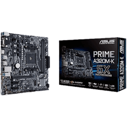 ASUS Prime A320M-K AM4 Micro-ATX Motherboard | DDR4 32GB, PCIe 3.0, HDMI/VGA, 5X Protection