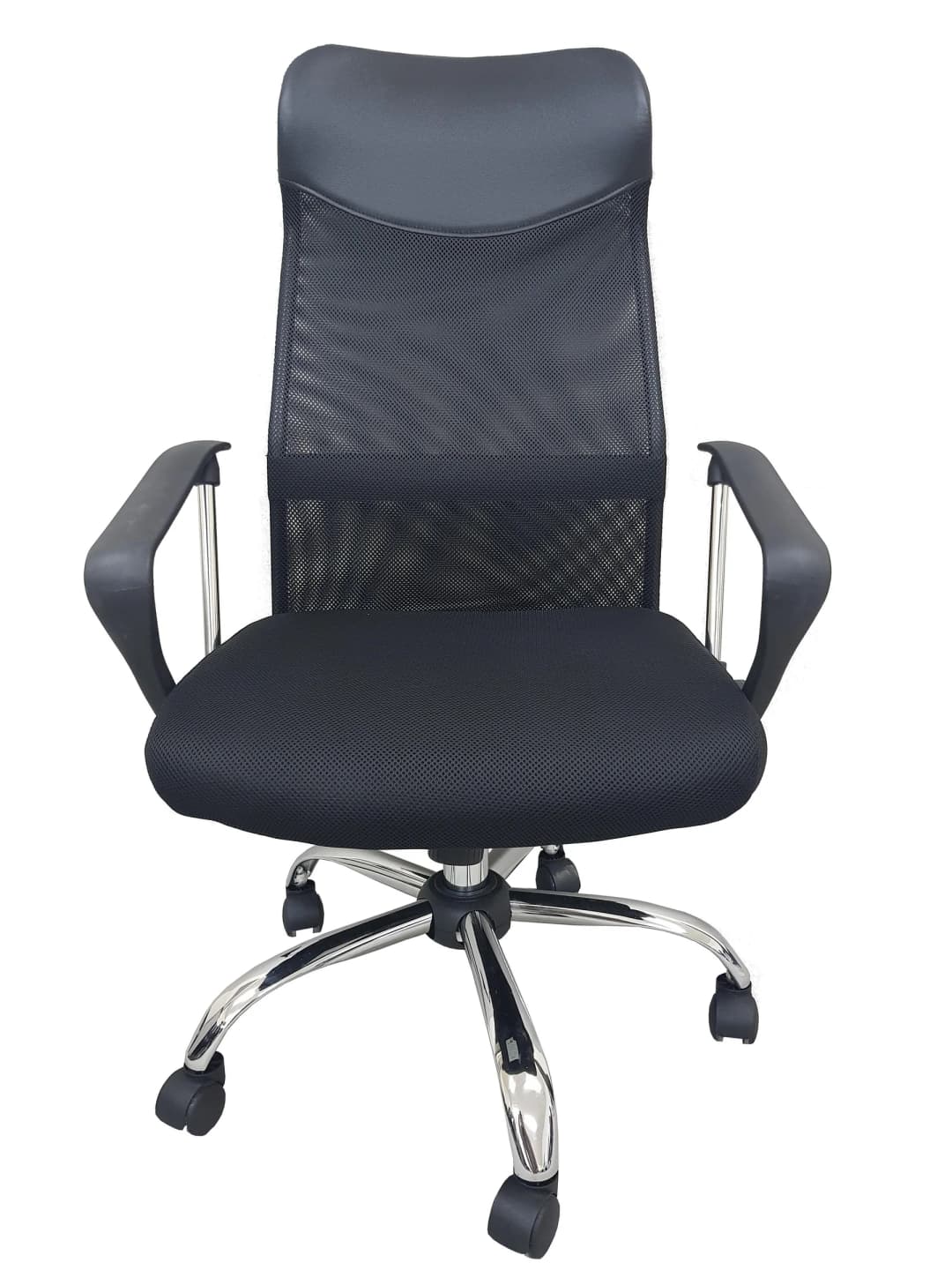 Cubix NX 2501 High-Back Office Chair – Mesh Back, Fabric Seat, Chrome Base