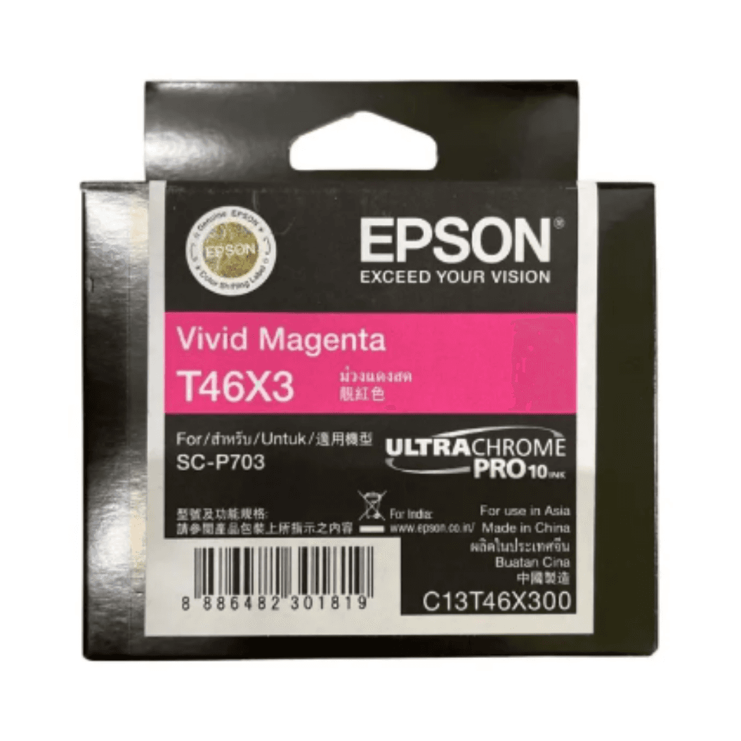 Epson T46X A3+ Professional Photo Printer Ink Cartridge for SureColor SC-P703 Printer Series (25ml)