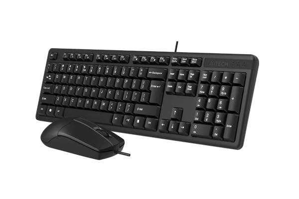 A4Tech KK-3330 Adjustable Keyboard USB Black Keyboard and Mouse