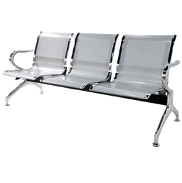 Cubix 3 Seater Airport Gang Chair, Metal Stainless Steel | ACSS-X3