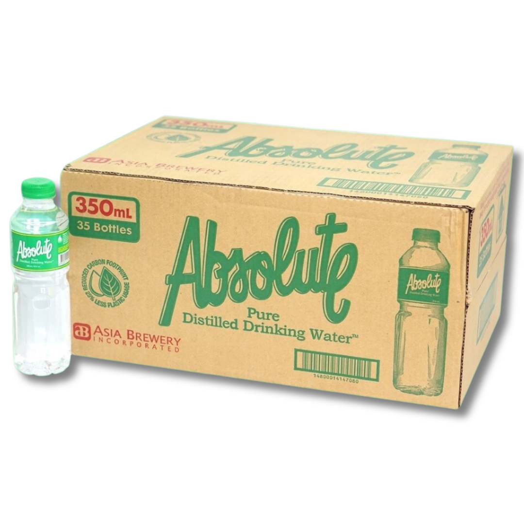Absolute Pure Distilled Water | 350ml (35 pcs/box)