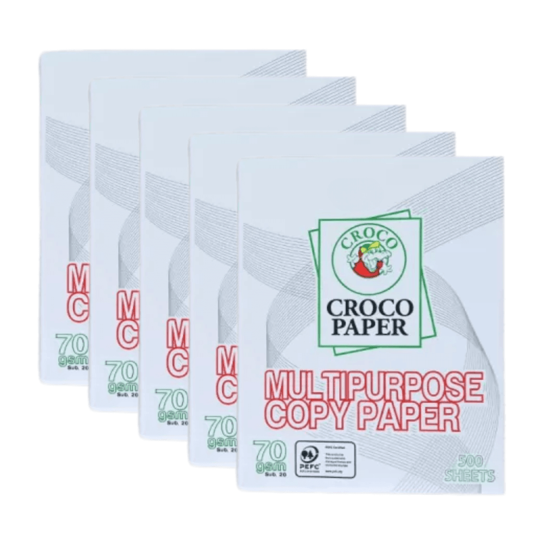 Croco 70gsm Substance 20 Bond Paper Bundle of 5 Reams (1,500 Sheets)