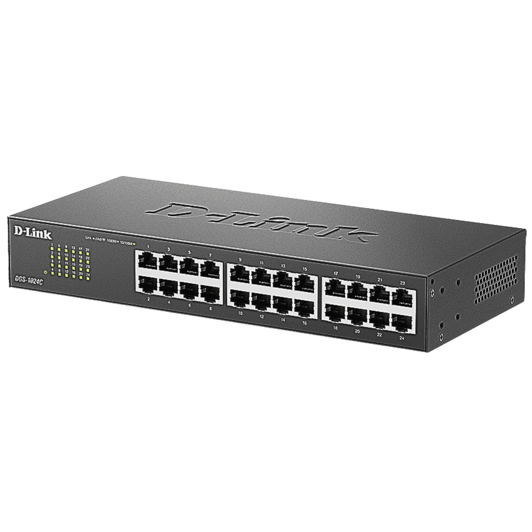D-Link DGS-1024C 24-Port Gigabit Unmanaged Switch | Black
