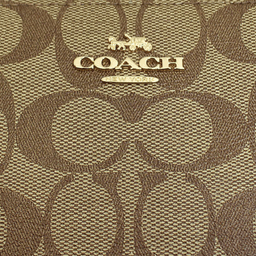 Coach C1748 Large Corner Zip Wristlet â Khaki/1941 Red