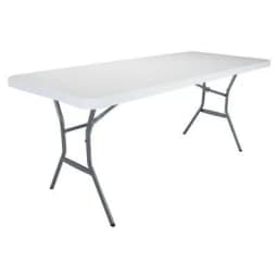 Lifetime 6-FT Solid Top Folding Table | White (Model 2924) | Durable, Foldable & Multi-Purpose Design