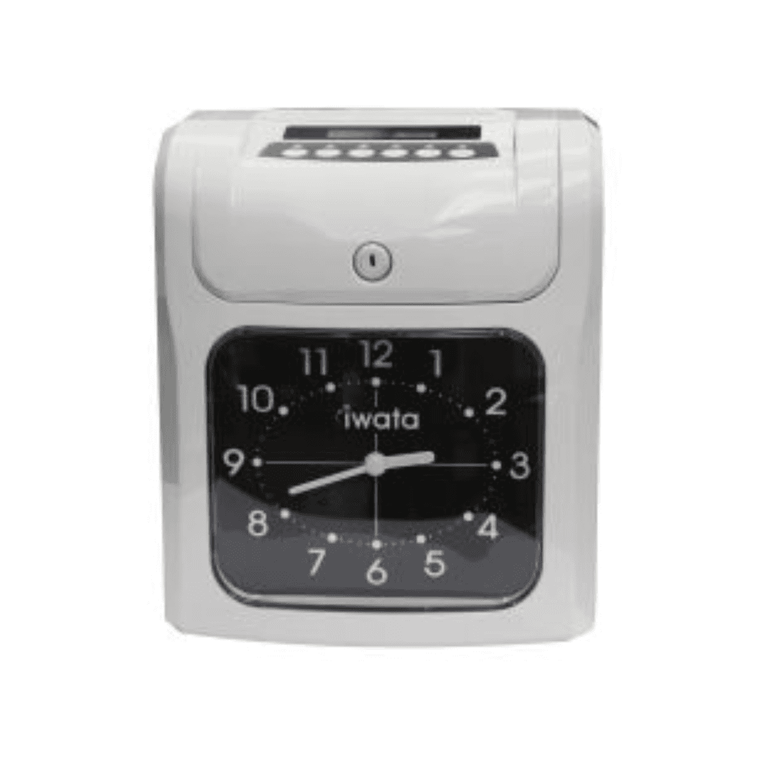 Iwata 2CRH Bundy Clock I Automatic IN/OUT Punch Time Recorder with Backup Battery and Alarm Bell