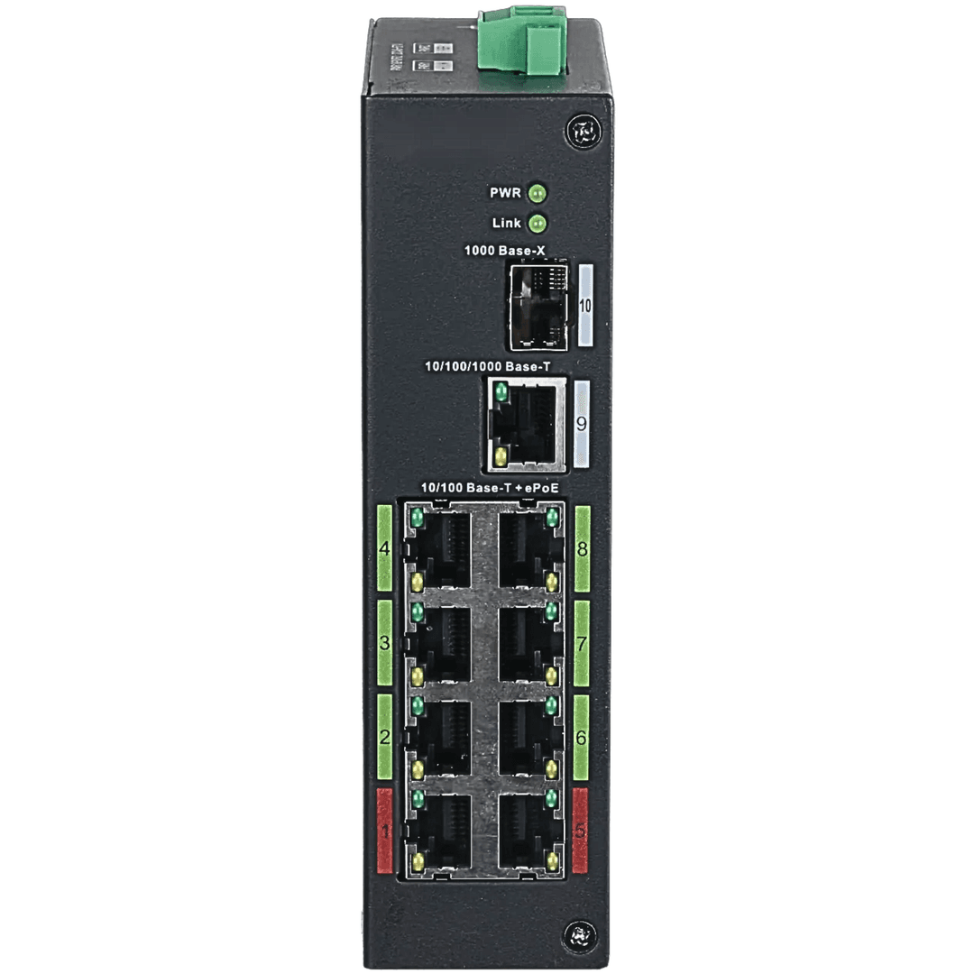 Dahua DH-LR2110-8ET-120 10-Port ePoE Switch Unmanaged | 800m Long Distance PoE Uplink