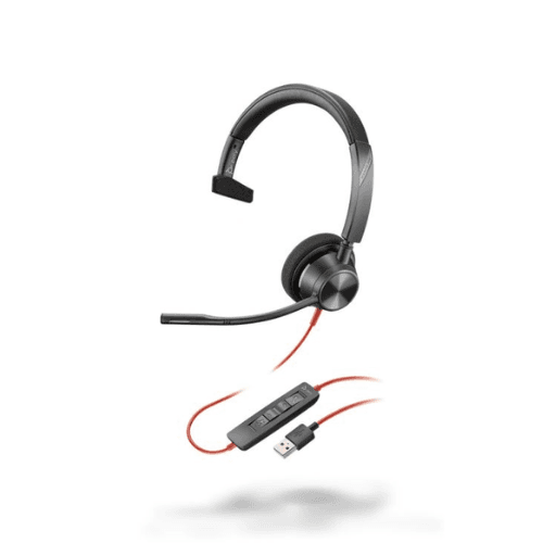 Plantronics 3310-M Blackwire USB-A Headset | Noise-Canceling Mic, Mono Audio, Microsoft Teams Certified