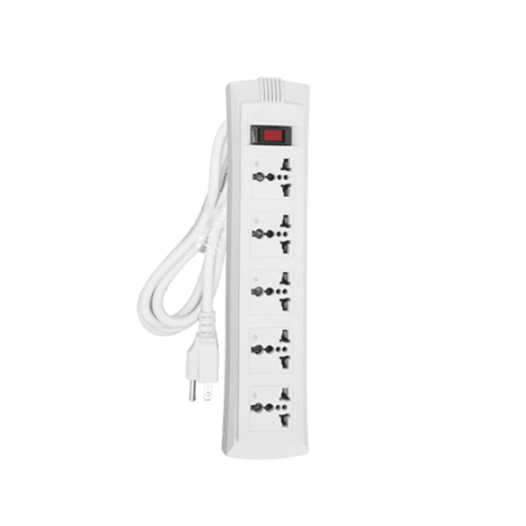 Omni WEU-105-PK 5-Gang Universal Outlet Extension I Individual Switch, Heavy-Duty Cord, B2B Use