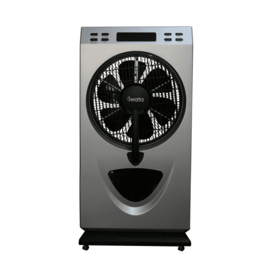 Iwata CM-12L 12” Rotary Electric Fan with Ultrasonic Mist – Cooling & Humidifying Solution for Workspaces