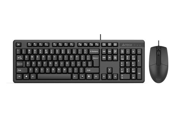 A4Tech KK-3330 Adjustable Keyboard USB Black Keyboard and Mouse