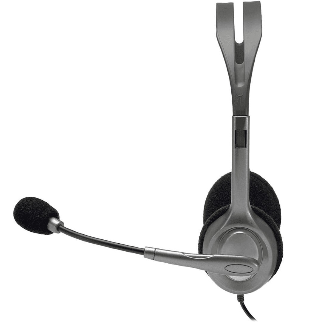 Logitech H110 Stereo Headset – Dual 3.5mm Jacks, Noise-Reducing Mic