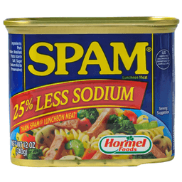 SPAM Luncheon Meat 25% Less Sodium 340g | Savory Canned Pork for Quick Meals & Sandwiches