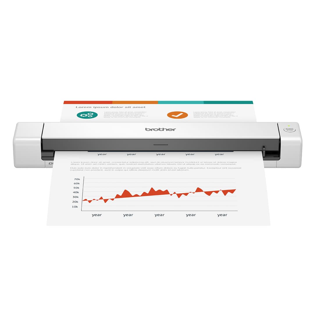 Brother DS-640 Portable Document Scanner | Mobile Scanning | USB Powered | Compact Travel Design