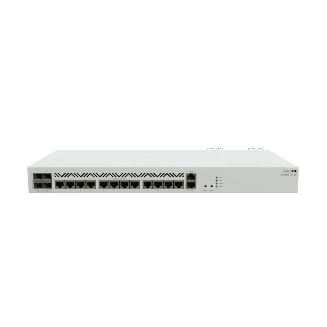 Mikrotik CCR2116-12G-4S+ Cloud Core Router I 16-Core ARM CPU and 12 Gigabit Ethernet Ports