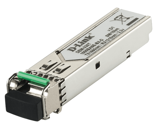 D-Link Gigabit 1000Base-BX-D Simplex LC Single-mode SFP Mini-GBIC Transceiver Up to 10km (DEM-330T)