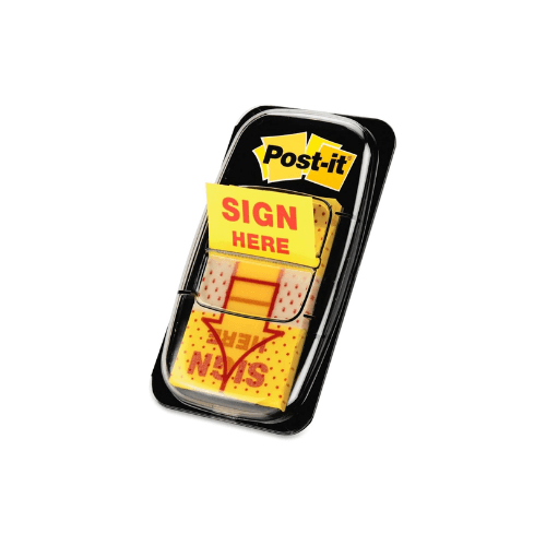 Post-it Sign Here Flags Sticker | 50 Flags/Dispenser for Office & School Document Marking