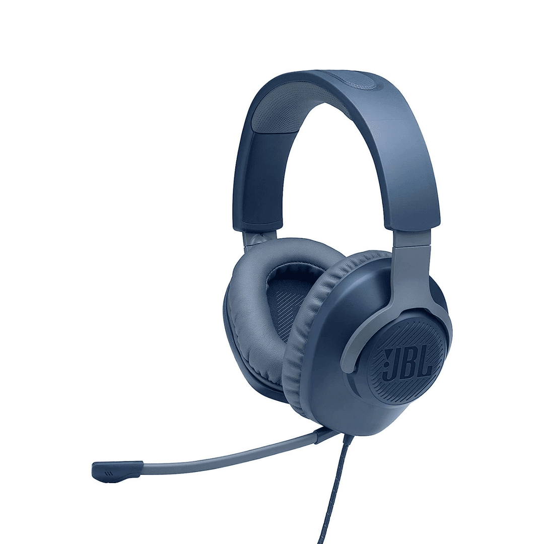 JBL Quantum 100 Blue Wired Gaming Headset I Over-Ear, Universal Compatibility, Affordable