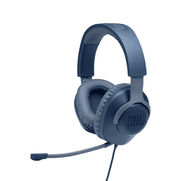 JBL Quantum 100 Blue Wired Gaming Headset I Over-Ear, Universal Compatibility, Affordable