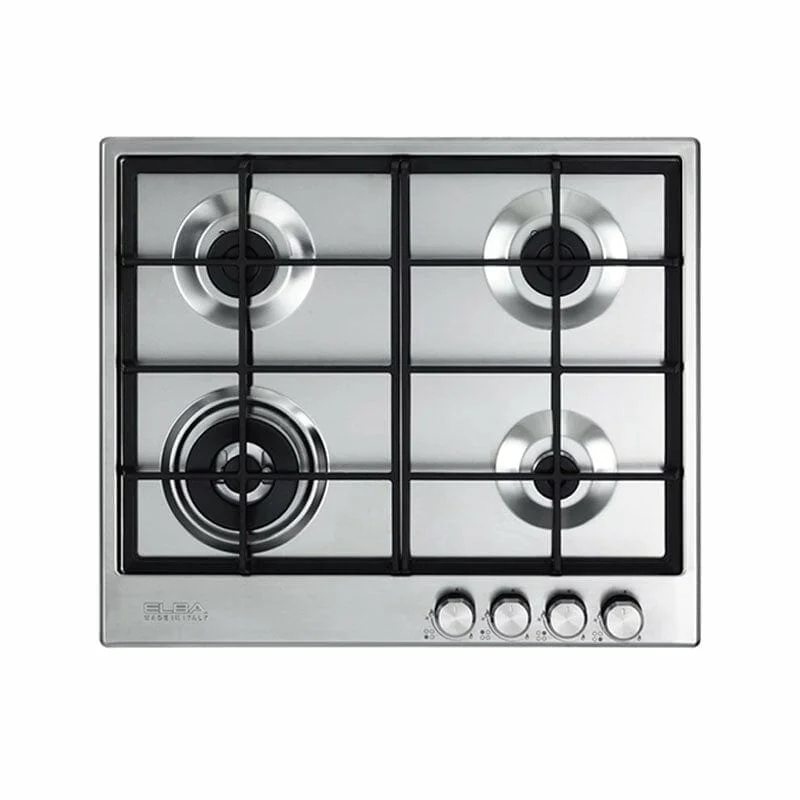 Elba EL 65-445 60cm Built-in Gas Cooktop | Stainless Steel | 4 Burners | Made in Italy
