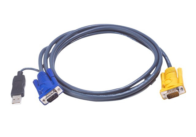 ATEN 2L-5203UP 3M USB KVM Cable with 3 in 1 SPHD and built-in PS/2 to USB Converter