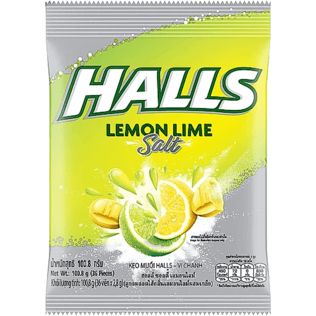 Halls HALLSSALTYLEMON Candy Salty Lemon Lime Flavored Cough Drops | 36pcs\pack