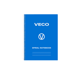 Veco 206012 Spiral Notebook 80L | Acid-Free Blue