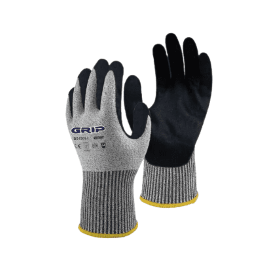 GRIP B51352 Cut-Resistant Gloves HPPE Steel Glass Liner | Micro Foam Grip ANSI Rated Gloves