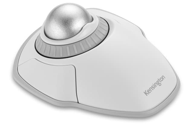 Kensington Orbit® Trackball with Scroll Ring K70993WW (White with Silver Ball) – Ergonomic Precision & Smooth Navigation