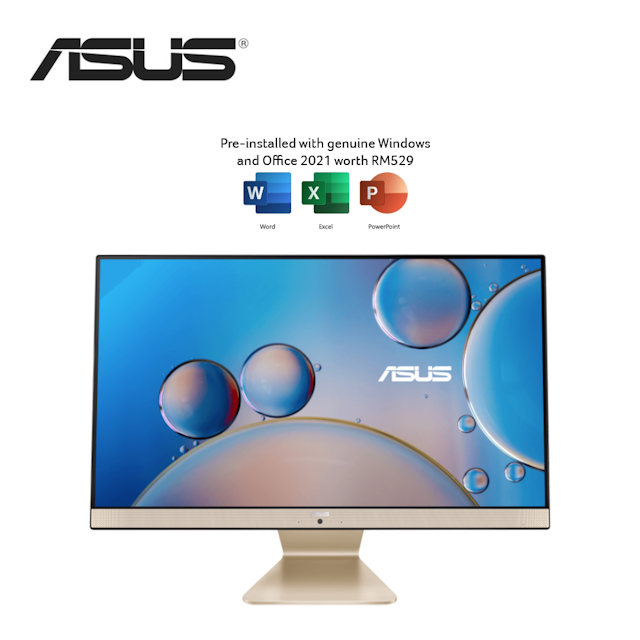ASUS Desktop AIO (Black) AMD Ryzen 7 5825U  16GB DDR4  512GB SSD AMD Radeon Graphics  23.8" FHD Touch Win 11 + Office Home and Student 2-2-0