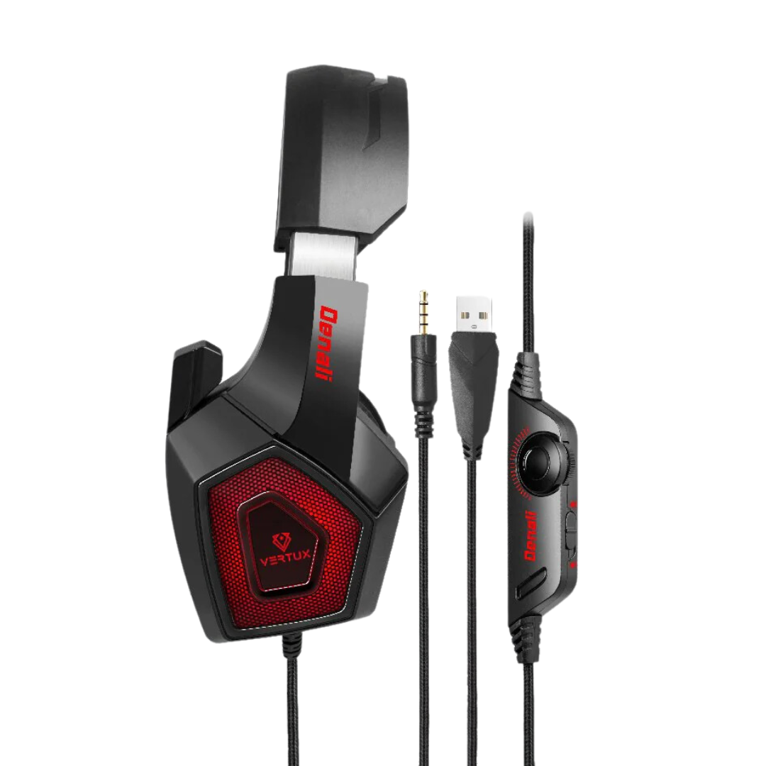 Vertux Denali High Fidelity Surround Sound Gaming Headset with 360 Degree Noise Isolation and High Grade Retractable Mic